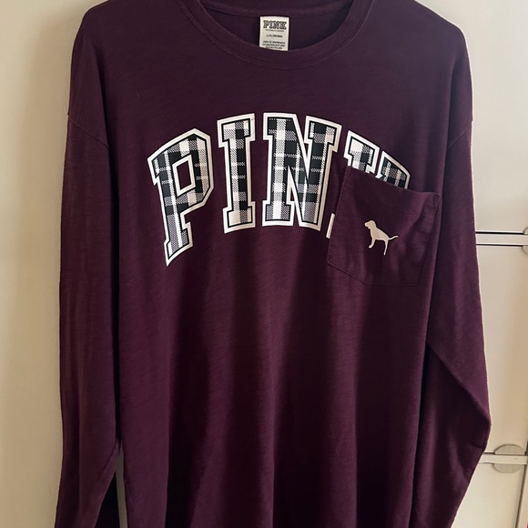 PINK Victoria's Secret Tops - PINK Victoria's Secret Maroon Top